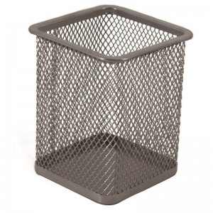 SDS M105S Wire Mesh Metal Pen Holder - Silver