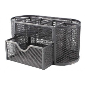 SDS M820S Wire Mesh Clip and Pin Holder With Drawer Organizer - Silver