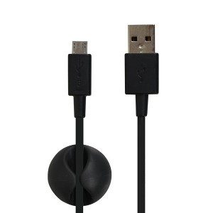 Port Designs Micro-USB Cable and Cable Holder - Black