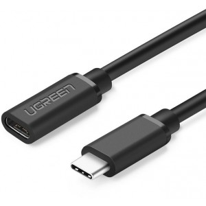 Ugreen USB-C Male to USB-C Female 0.5m Extension Cable - Black