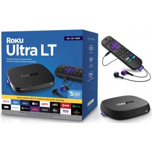 Roku Ultra LT HD/4K/HDR Streaming Media Player with Ethernet Port and Roku Voice Remote with Headphone Jack