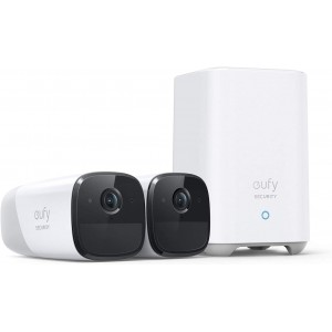 eufyCam 2 Pro 2-Cam Kit Wireless Home Security Camera with 365-Day Battery Life 2K Resolution Night Vision