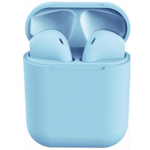 Geeko Siamese True Bluetooth Wireless Earbuds With Charging Dock And Microphone - Blue