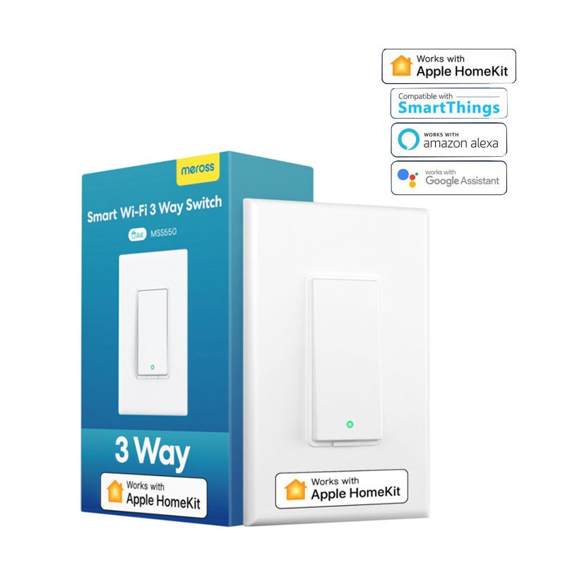 Meross Smart Wi-Fi 3 Way Light Switch - Alexa/Google/Apple HomeKit  Compatible - (Requires Neutral Wire) - GeeWiz