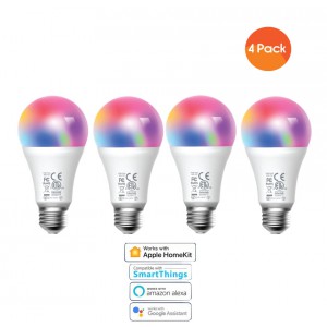 Meross Smart Wi-Fi LED 9W Bulb E27 (Screw in) - Alexa/Google/Homekit compatible - 4 Pack