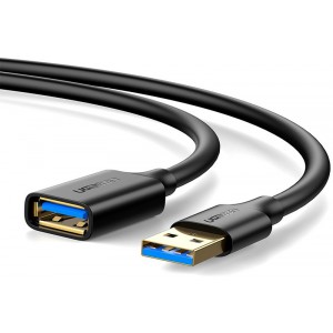 Ugreen USB 3.0 Male to Female 3m Extension Cable - Black