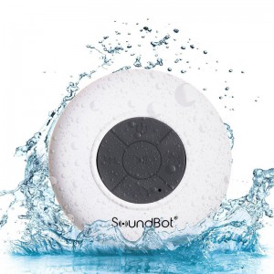 SoundBot SB510 HD Portable Water Resistant Bluetooth 3.0 Speaker with Built-in Mic - White