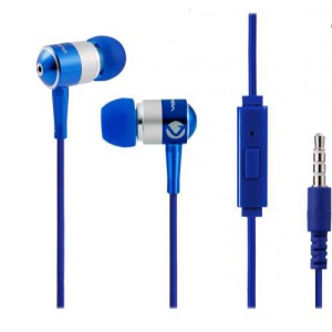 Volkano Stannic Series Earphones with Mic - Blue