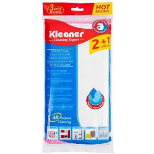 Kleaner Multi Purpose 4 Layer Fiber Kitchen Clearning Towel - 30*30cm - Pack of 3