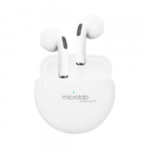 Microlab WISEPODS10 Bluetooth 5.0 In-Ear Earphones with Noise Reduction - White
