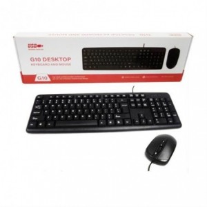UniQue G10 Desktop Wired USB 104 Keys Standard Keyboard and Mouse Combo