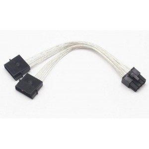 2x Molex 4 pin to 8 pin Power Cable For Graphics Card