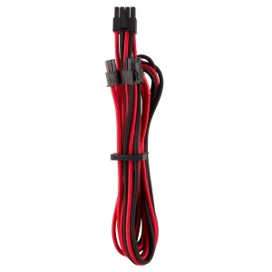 Corsair - Premium Individually Sleeved PCIe Cables (Single Connector) Type 4 Gen 4 - Red/Black