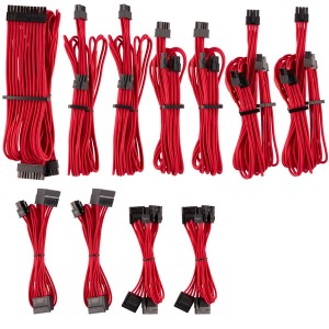 Corsair - Premium Individually Sleeved PSU Cables Pro Kit Type 4 Gen 4 - Red