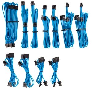 Corsair - Premium Individually Sleeved PSU Cables Pro Kit Type 4 Gen 4 - Blue