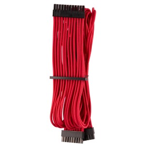 Corsair - Premium Individually Sleeved ATX 24-Pin Cable Type 4 Gen 4 - Red