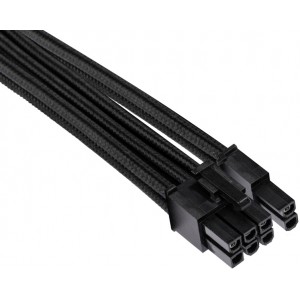 Corsair - Premium Individually Sleeved PCIe Cables (Dual Connector) Type 4 Gen 4 - Black
