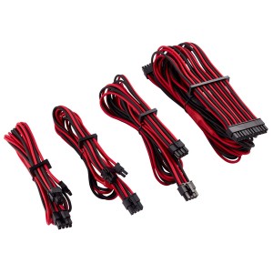 Corsair - Premium Individually Sleeved PSU Cables Starter Kit Type 4 Gen 4 - Red/Black