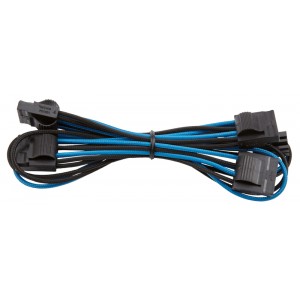 Corsair - Premium Individually Sleeved Peripheral Cable  Type 4 (Generation 3) - Blue/Black