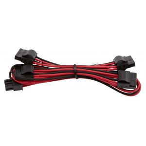 Corsair - Premium Individually Sleeved Peripheral Cable  Type 4 (Generation 3) - Red/Black