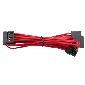 Corsair - Internal 0.75m Power Cable - Black/Red