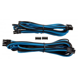 Corsair - Individually Sleeved Type 4 PSU Cables EPS ATX 12v - Blue/Black