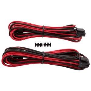 Corsair - Individually Sleeved Type 4 PSU Cables EPS ATX 12v - Red/Black