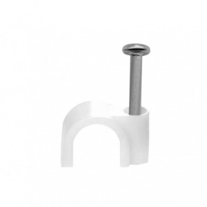 6mm Cable Clips 100 Pack - White
