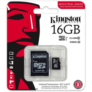 Kingston Technology Industrial Temperature microSD UHS-I 16GB MicroSDHC UHS-I Class 10 Memory Card