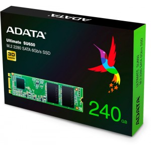 Adata Ultimate SU650 240GB M.2 2280 3D NAND Internal Solid State Drive