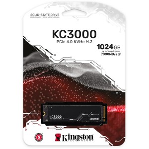 Kingston Technology - SKC3000S/1024G KC3000 1TB NVMe SSD M.2 PCIe 4.0 SSD