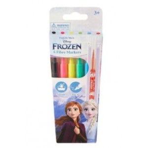 Frozen 6 Fibre Markers - Multi Color