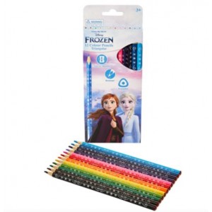 Frozen 12 Color Pencils Triangular - Multi Color