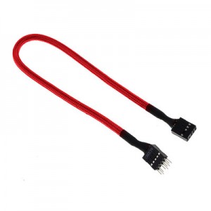BitFenix Alchemy Multisleeved  Cable - 10pin Audio 30cm Extension Cable (from Case Control Panel to MB) - Red