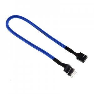 BitFenix Alchemy Multisleeved  Cable - 10pin audio 30cm Extension Cable (from Case Control Panel to MB) - Blue