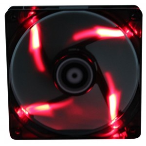BitFenix Spectre LED Transparent with Red LED Fan - 140 x 140 x 25 mm