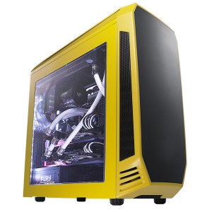 BitFenix Aegis Chassis - Yellow &amp; Windowed with 3-Speed Fan Controller