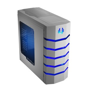 BitFenix Chassis Colossus with Windowed Side Panel White with Blue LED All White - No Power Supply Unit