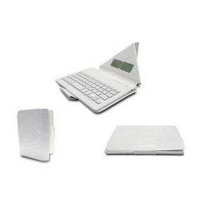 Universal 8" Folio-Type Case W/BT Keyboard - White