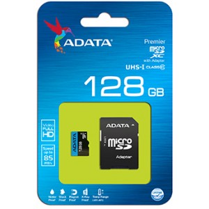 Adata Premier 128GB MicroSDXC with SDXC Adapter Memory Card