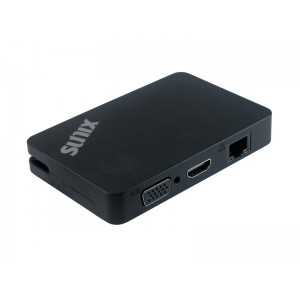 Sunix C0V50PB USB-C Portable Mini Dock with USB 3.0 / Gigabit Ethernet / VGA / HDMI