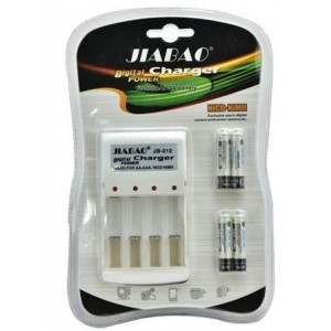 Jiabao JB212 Battery Charger with 4 Pieces 350mAh AAA Rechargeable Batteries