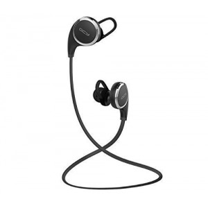 QCY QY8 Mini Bluetooth 4.1 Headphones with Microphone for iPhone, iPad, Samsung and Android Smartphone - Black