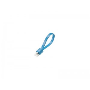 PQI i-Cable Flat 20cm Apple MFi-Certified Sync and Charge Cable - Plastic - Blue
