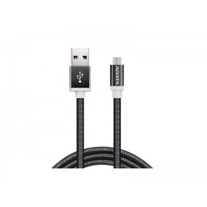 Adata Reversible USB Type-A to Micro-USB Cable - 1m - Black Aluminium