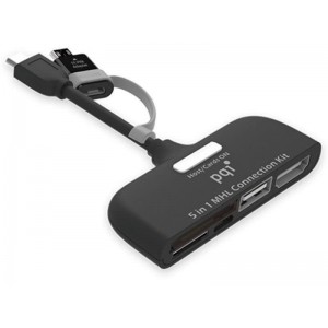 PQi Connect210 5-in-1 miCroUSB MHL Card Reader