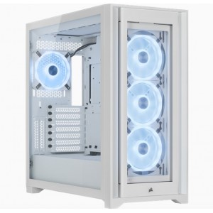 Corsair iCUE 5000X RGB QL Edition Mid-Tower ATX Case - True White