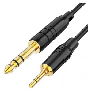 Audio 3.5mm Male to 6.35mm Male Cable - 1 Meter