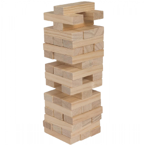 Quest 60Pc Giant Wooden Tumble Tower - Natural