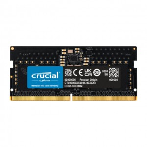 Crucial 32GB 4800MHz DDR5 SODIMM Laptop Memory – Black